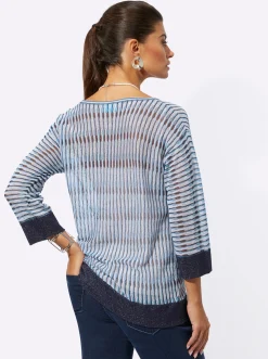 3/4 Arm-Pullover im Oversize-Stil