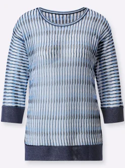 3/4 Arm-Pullover im Oversize-Stil