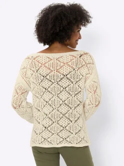 Ajourpullover mit Transparent-Effekt