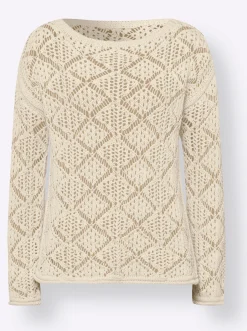 Ajourpullover mit Transparent-Effekt
