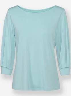 3/4-Arm-Shirt mit Ballon-Ärmeln