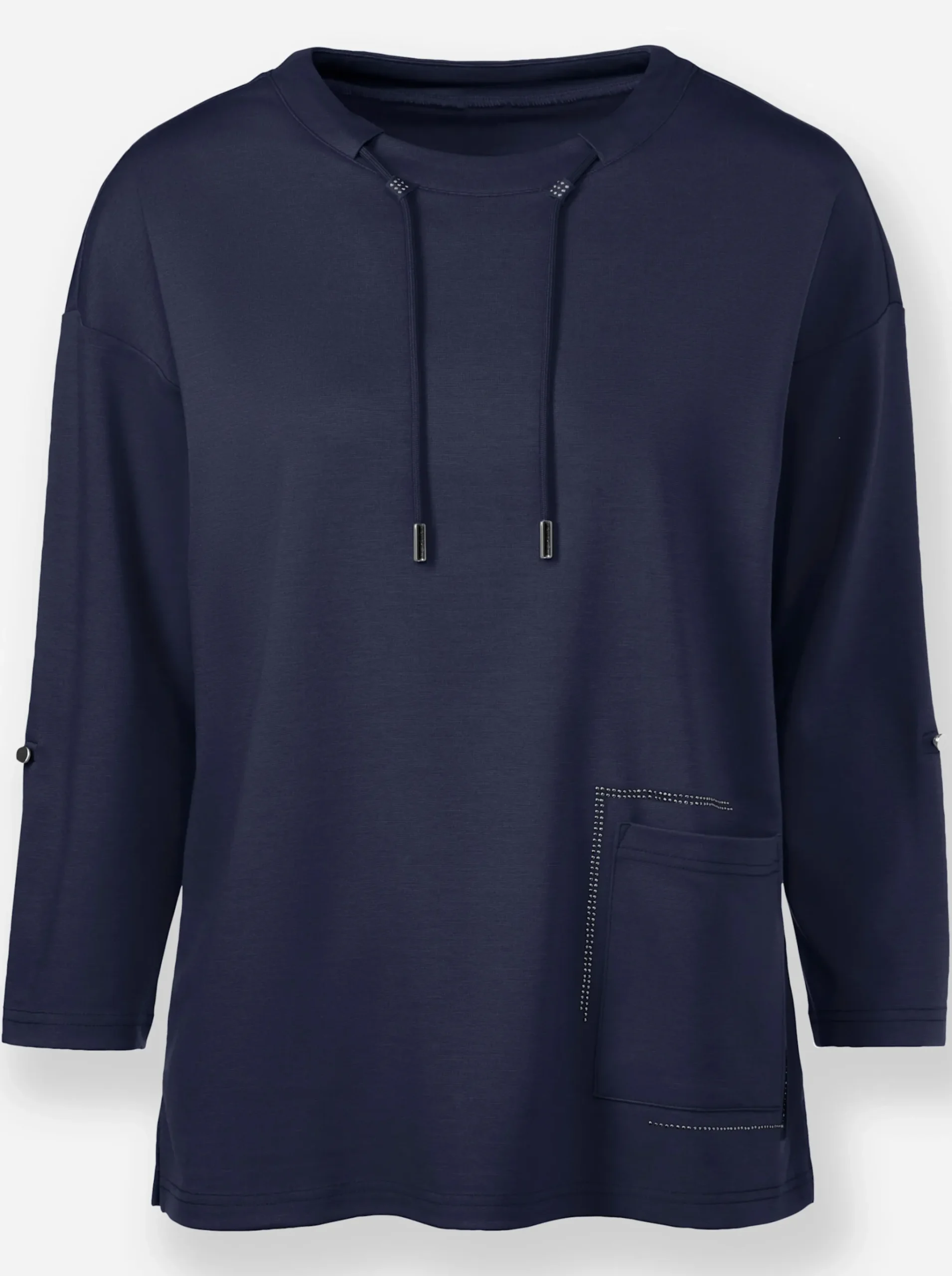 3/4-Arm-Shirt mit Bindeband