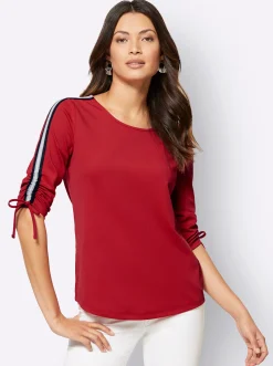 3/4-Arm-Shirt mit Kontraststreifen