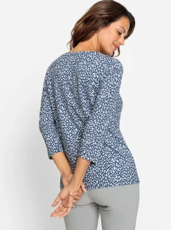 3/4-Arm-Shirt mit Minimal-Druck