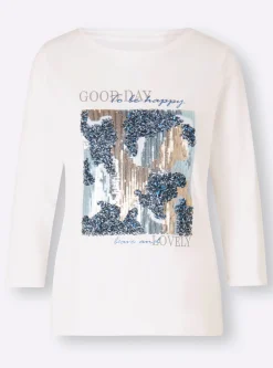 3/4-Arm-Shirt mit Schriftzug