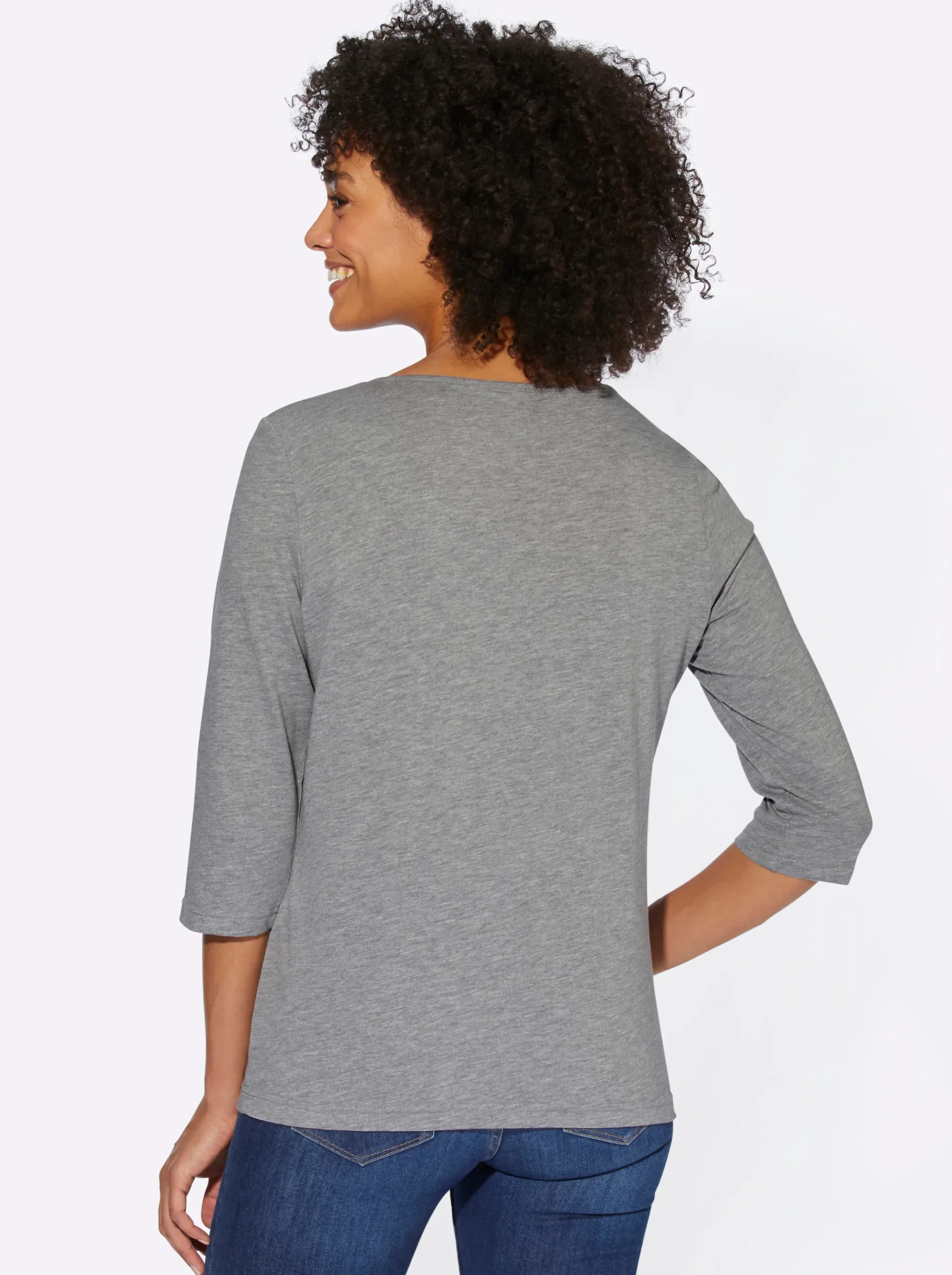 3/4-Arm-Shirt mit Segelboot-Motiv