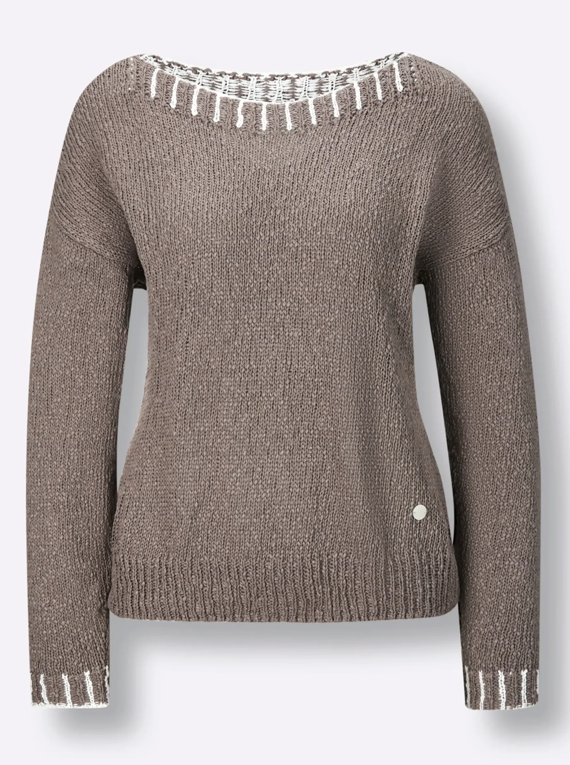 Baumwollpullover in Grobstrick-Qualität