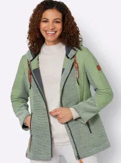 Übergangsjacke im Mix aus Fleece und Stepp