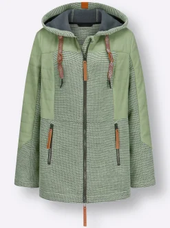 Übergangsjacke im Mix aus Fleece und Stepp
