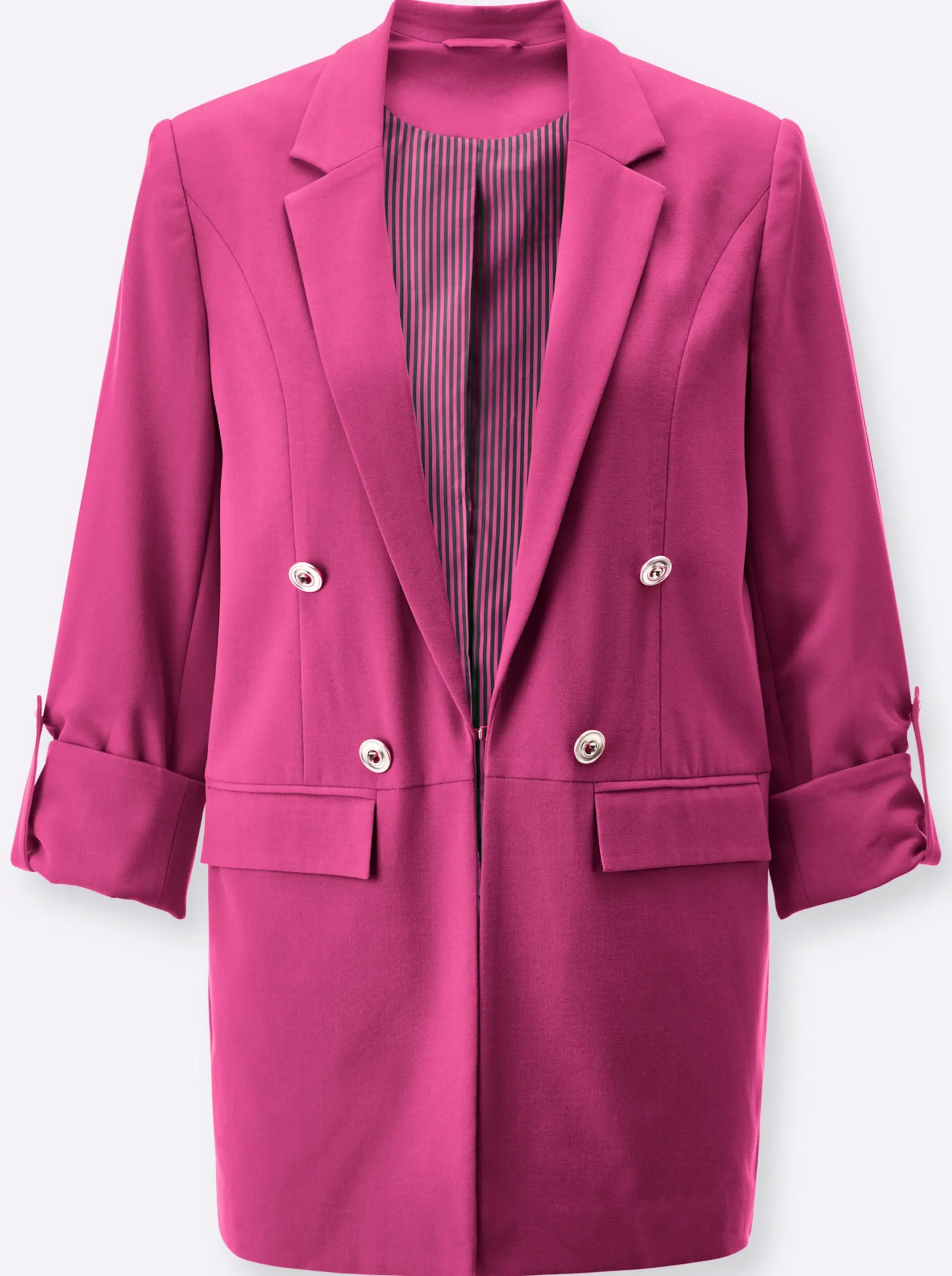 Blazer mit gestreiftem Futter