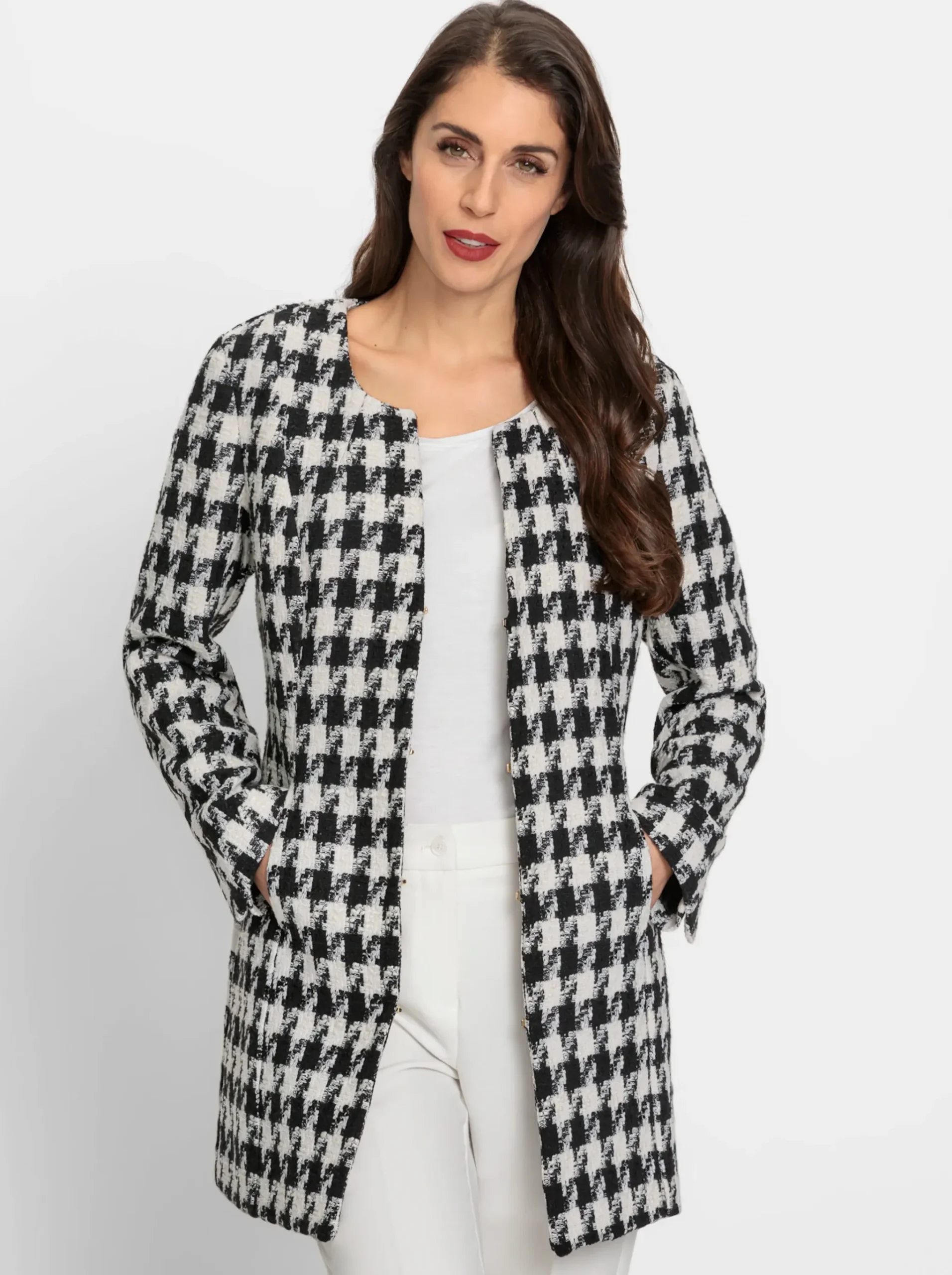 Blazer mit Pepita-Dessin