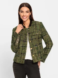 Blazer mit Samt-Details