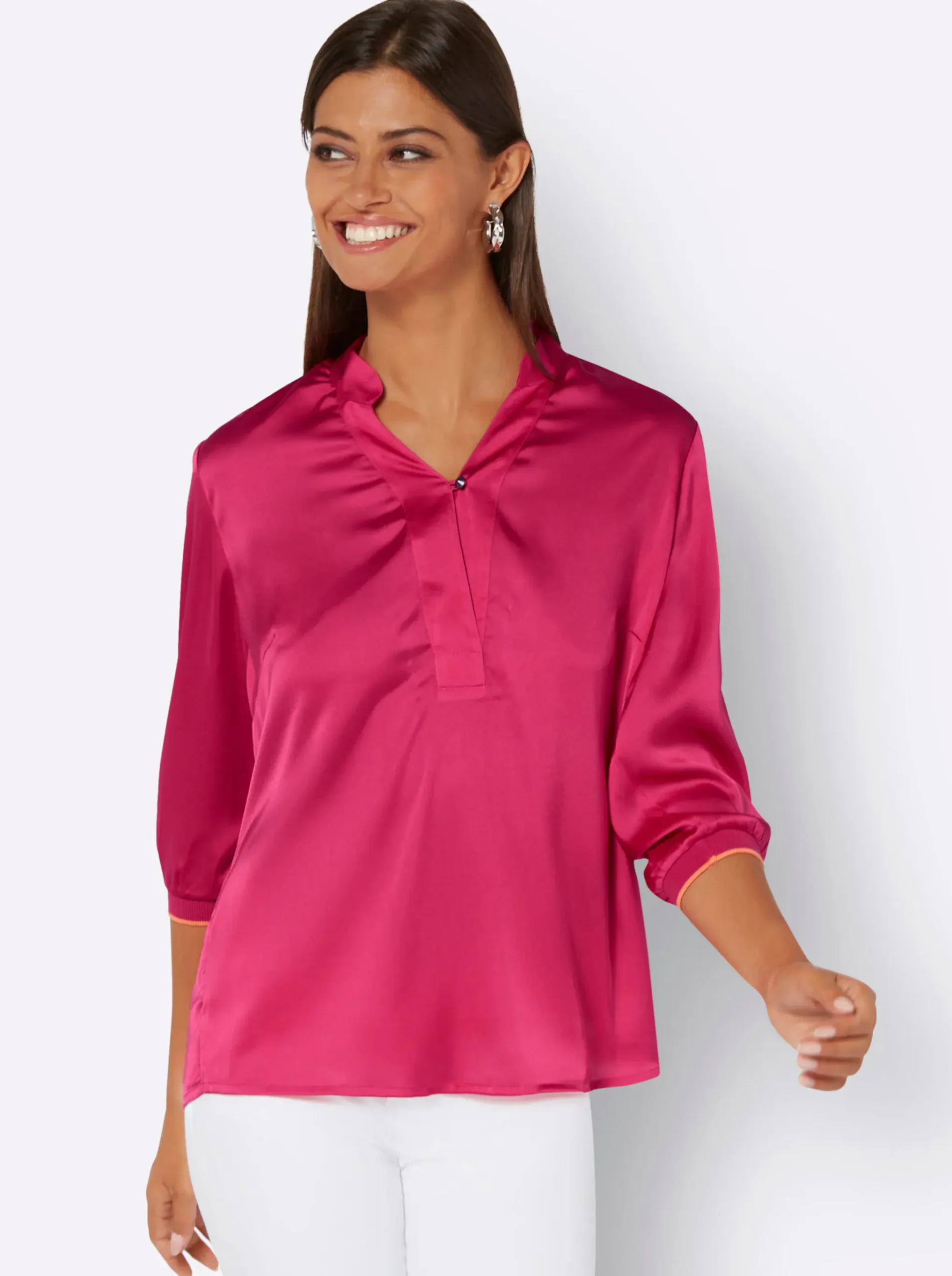 Bluse mit Stehkragen