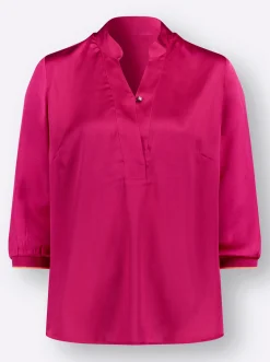Bluse mit Stehkragen