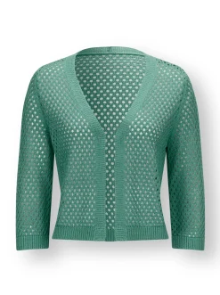 Bolero mit Ajourmuster, gestrickt
