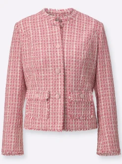 Bouclé-Blazer mit Glitzergarn