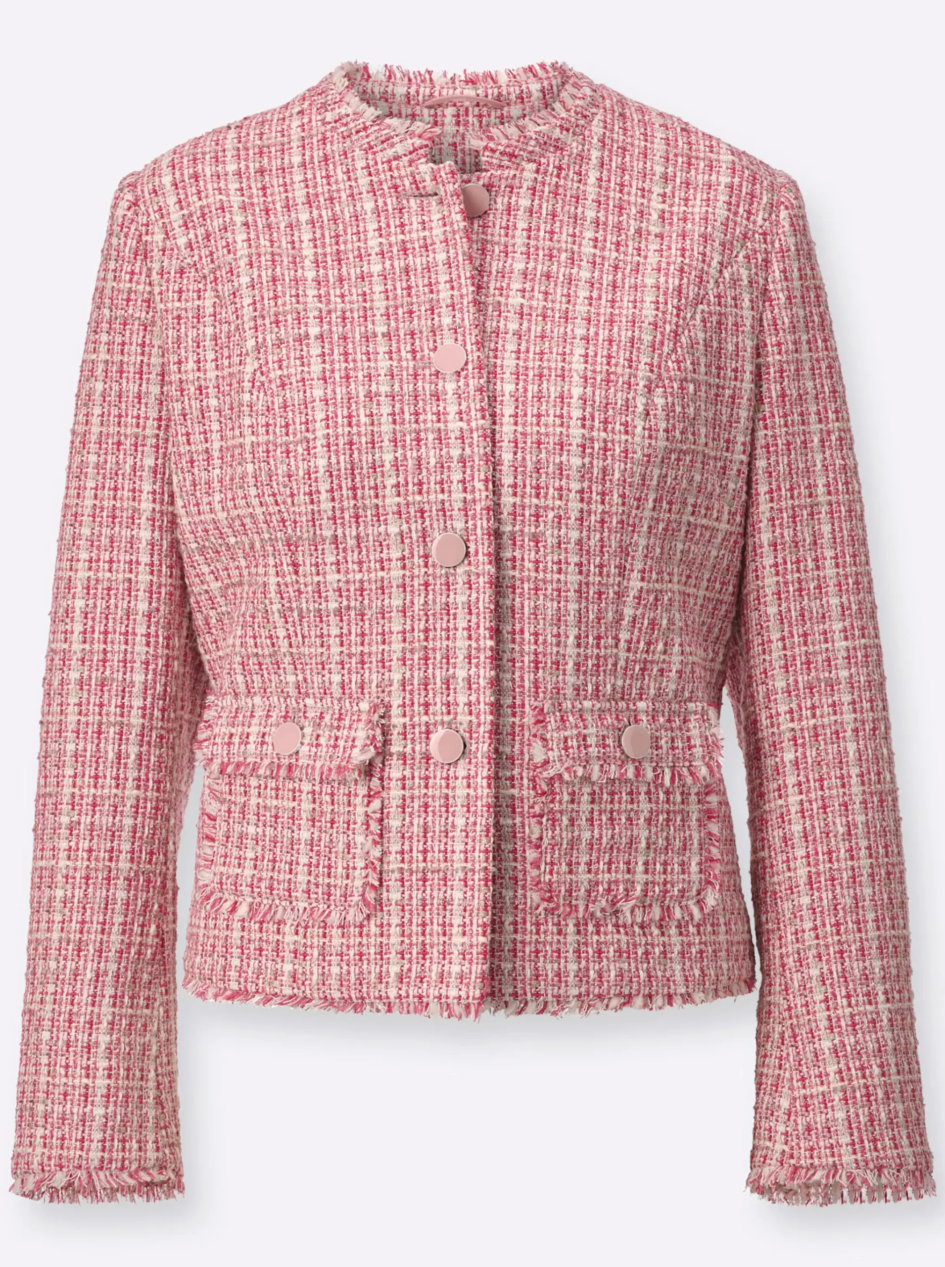 Bouclé-Blazer mit Glitzergarn