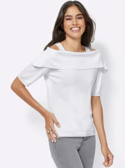 Carmenpullover in Feinstrick-Qualität