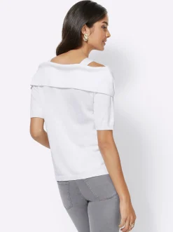 Carmenpullover in Feinstrick-Qualität