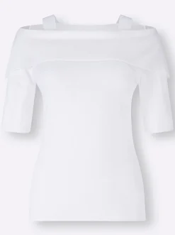 Carmenpullover in Feinstrick-Qualität