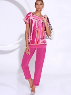 Chiffonbluse mit eingenähtem Top