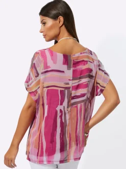 Chiffonbluse mit eingenähtem Top