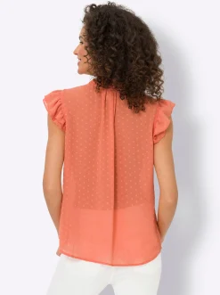 Chiffonbluse mit Flügel-Ärmel