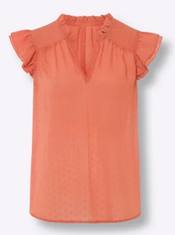 Chiffonbluse mit Flügel-Ärmel