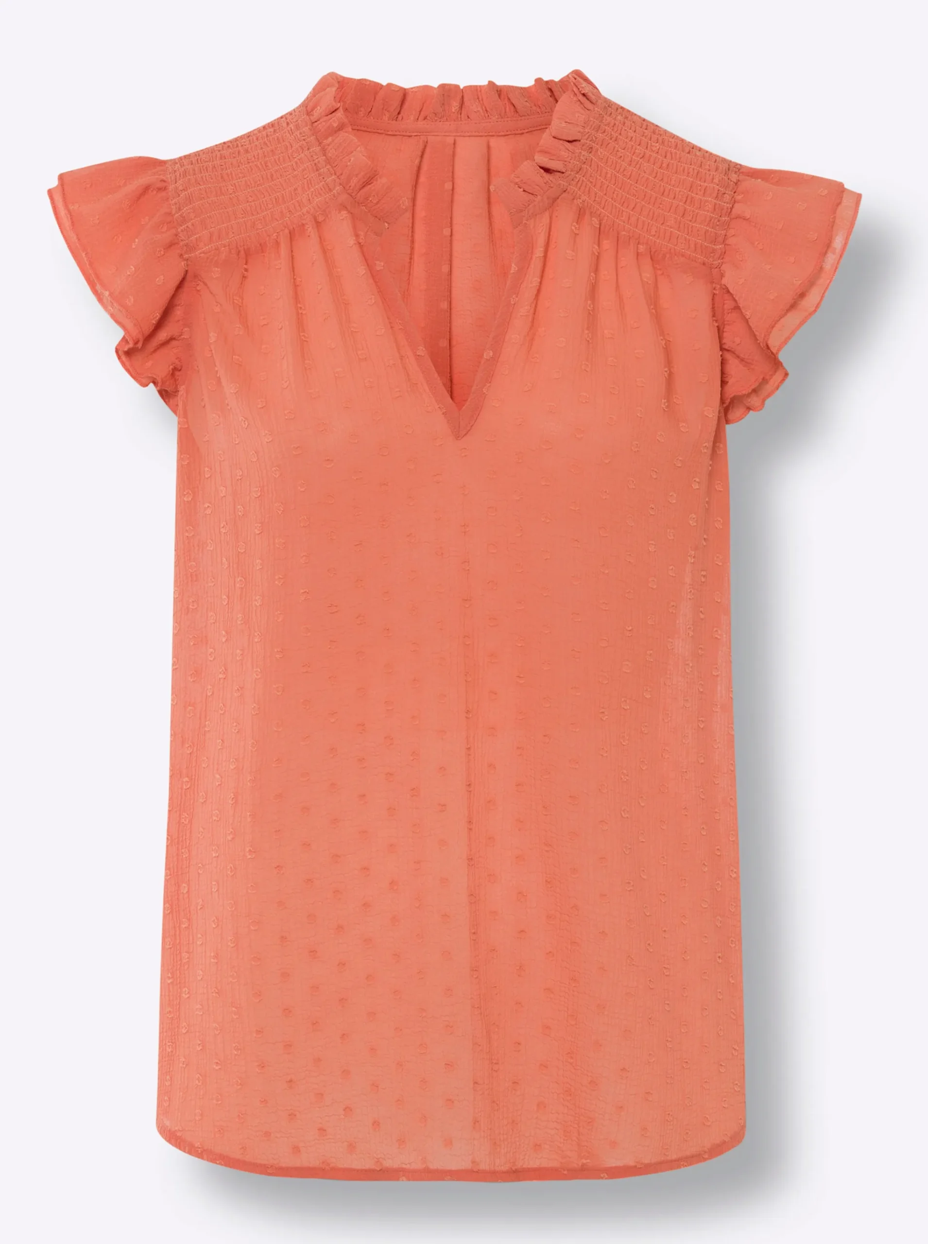 Chiffonbluse mit Flügel-Ärmel