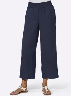 Culotte mit Leinen-Anteil