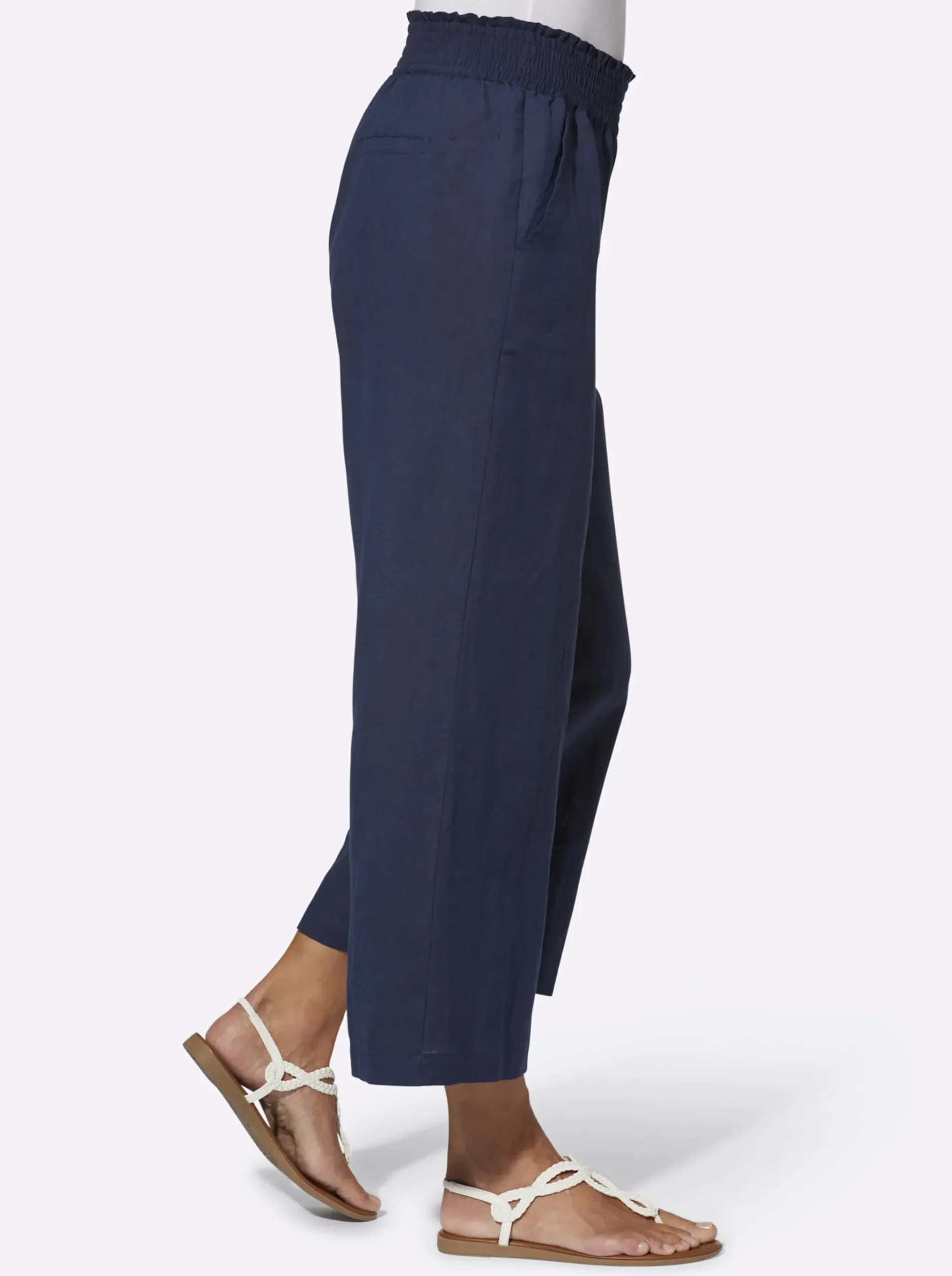 Culotte mit Leinen-Anteil