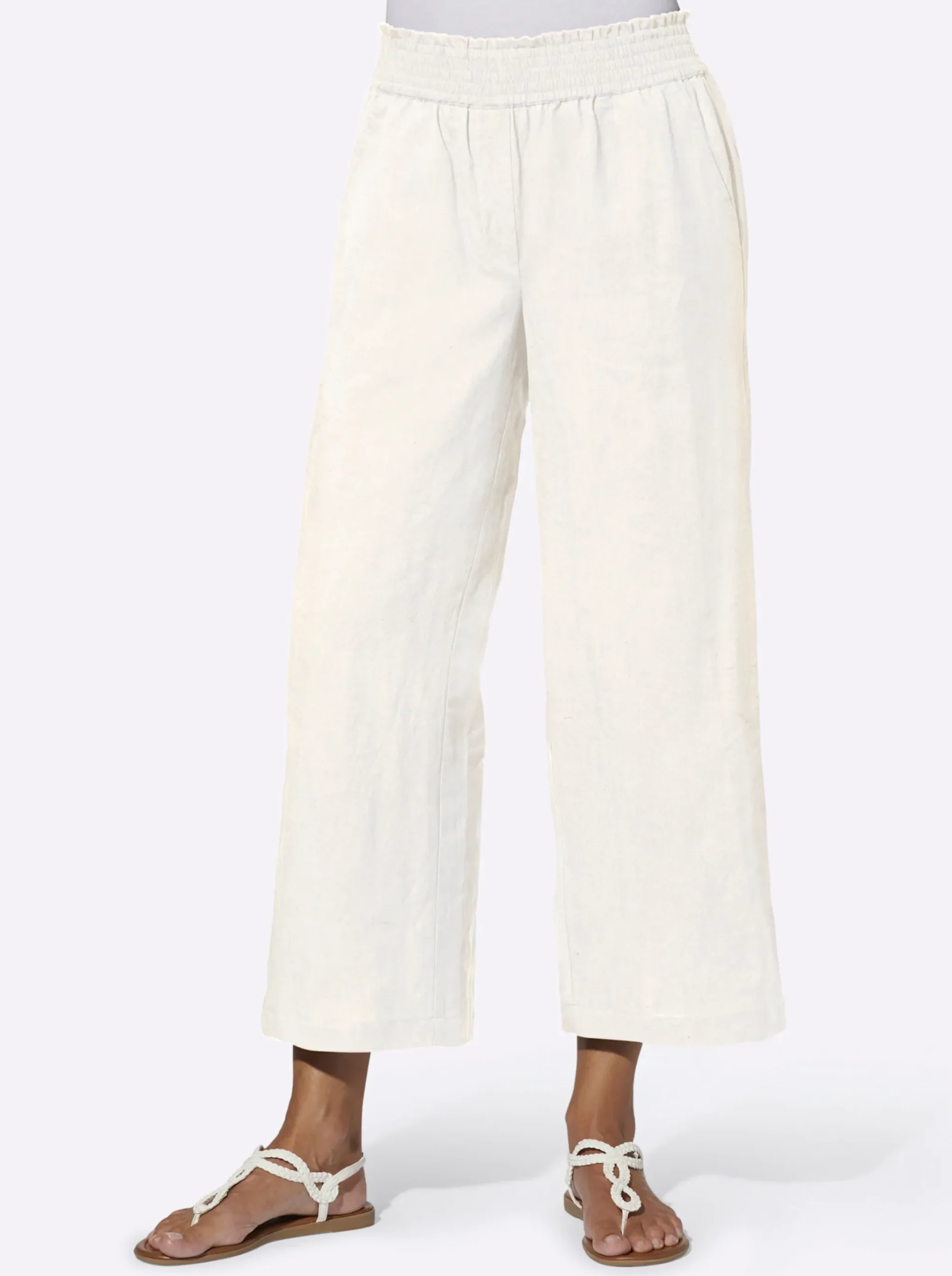 Culotte mit Leinen-Anteil