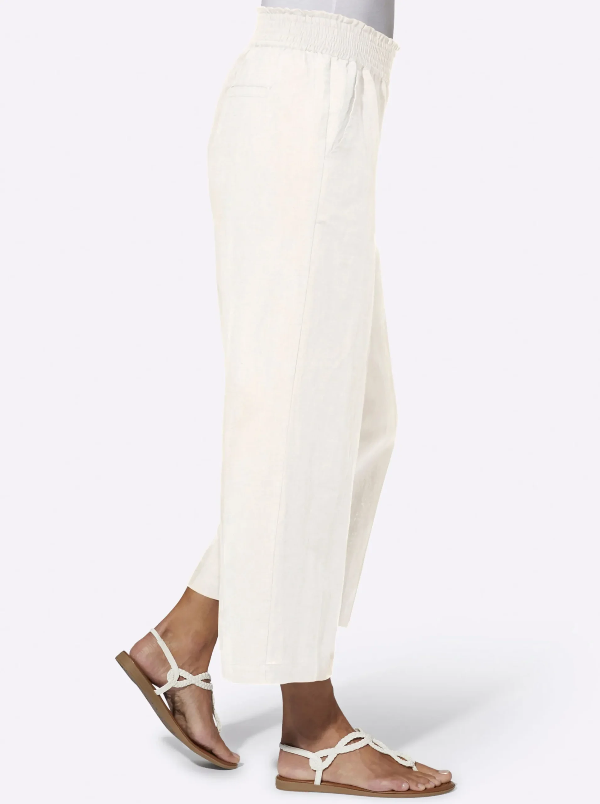 Culotte mit Leinen-Anteil