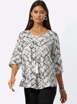 Druckbluse aus reiner Viskose