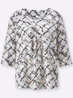 Druckbluse aus reiner Viskose