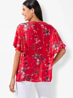 Druckbluse aus Viskose, geblümt