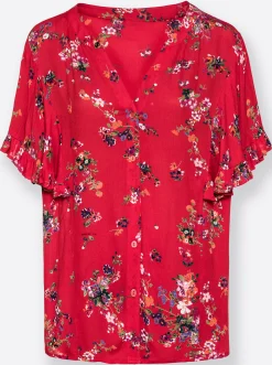 Druckbluse aus Viskose, geblümt