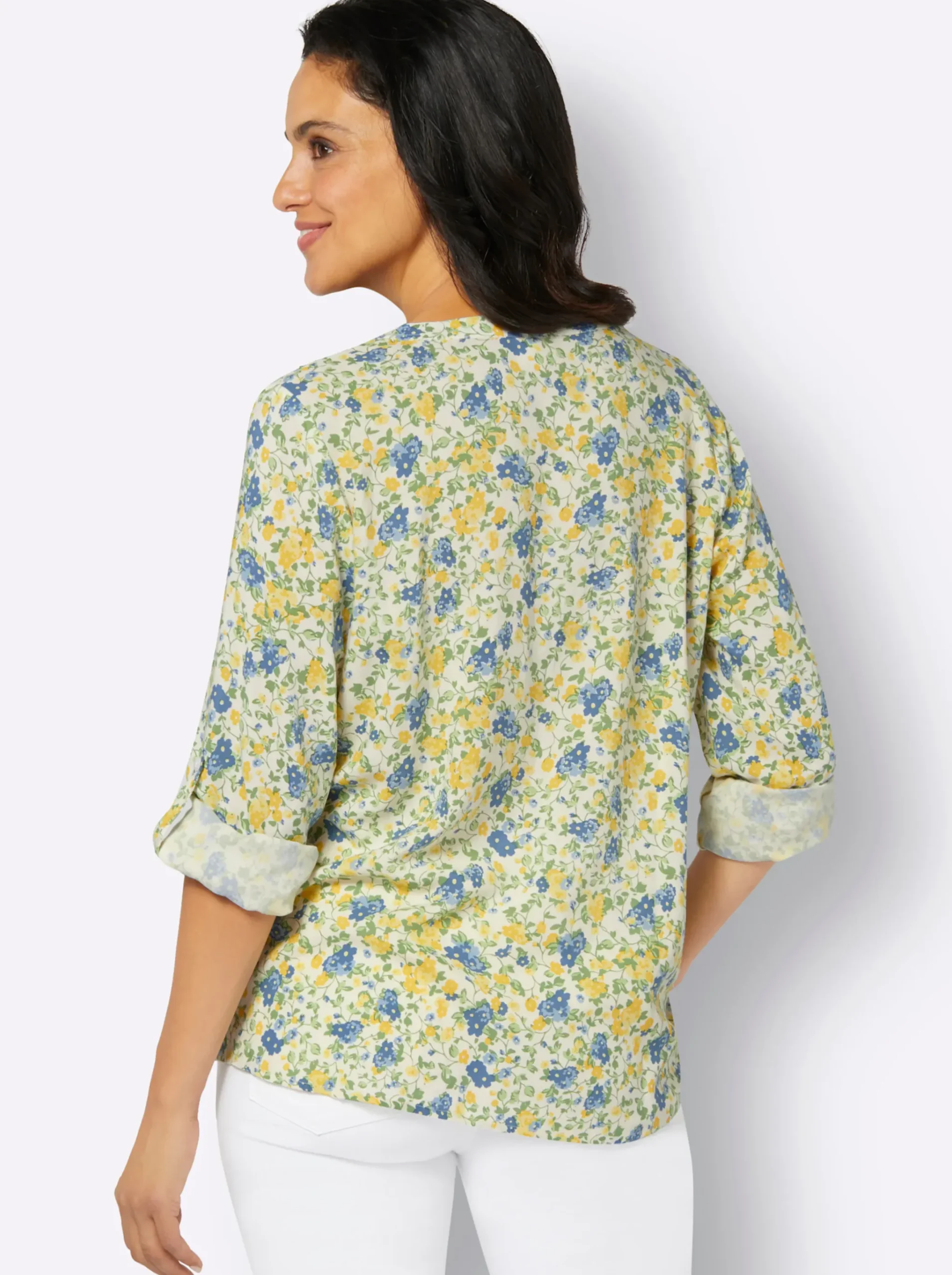 Druckbluse im Blümchen-Muster