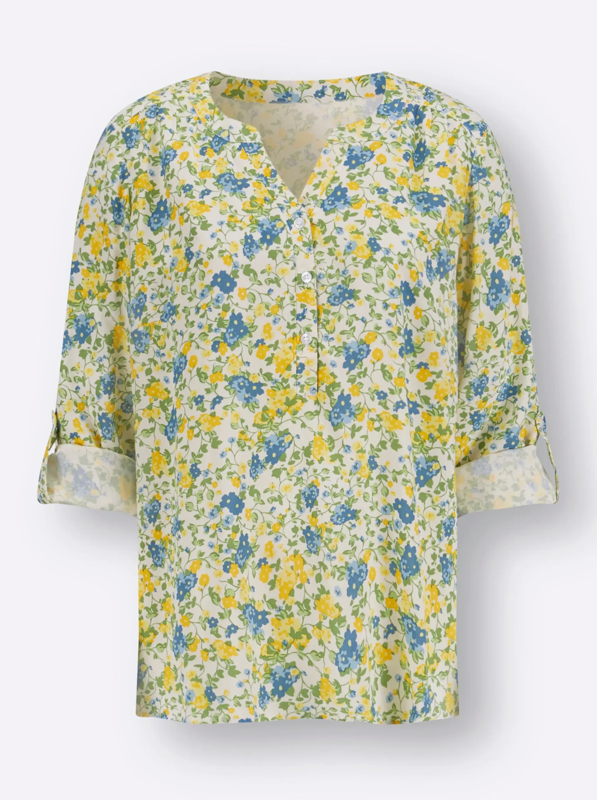 Druckbluse im Blümchen-Muster