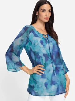 Druckbluse in Crêpe-Qualität