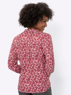 Druckbluse in Satin-Qualität