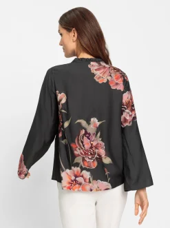 Druckbluse mit Blüten-Dessin