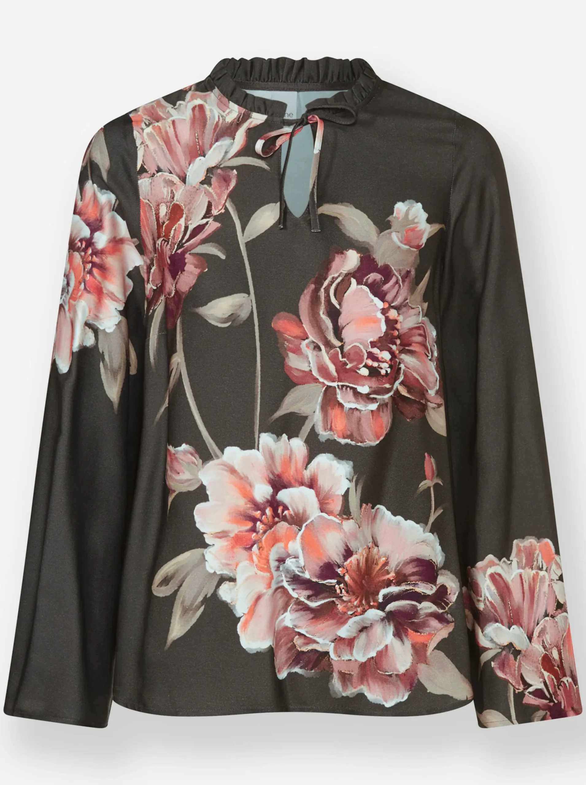 Druckbluse mit Blüten-Dessin
