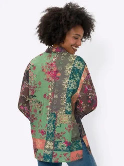 Druckbluse mit Knopfleiste