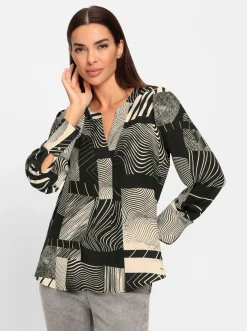 Druckbluse mit Langarm