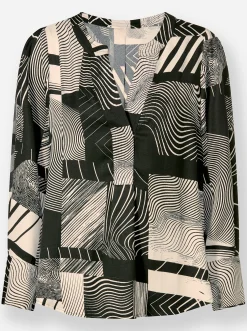 Druckbluse mit Langarm