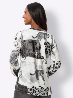 Druckbluse mit Muster-Mix