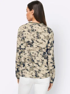 Druckbluse mit Nieten