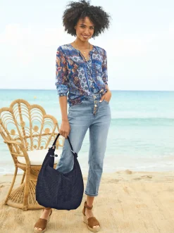 Druckbluse mit Top