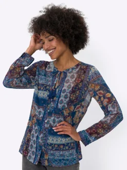 Druckbluse mit Top